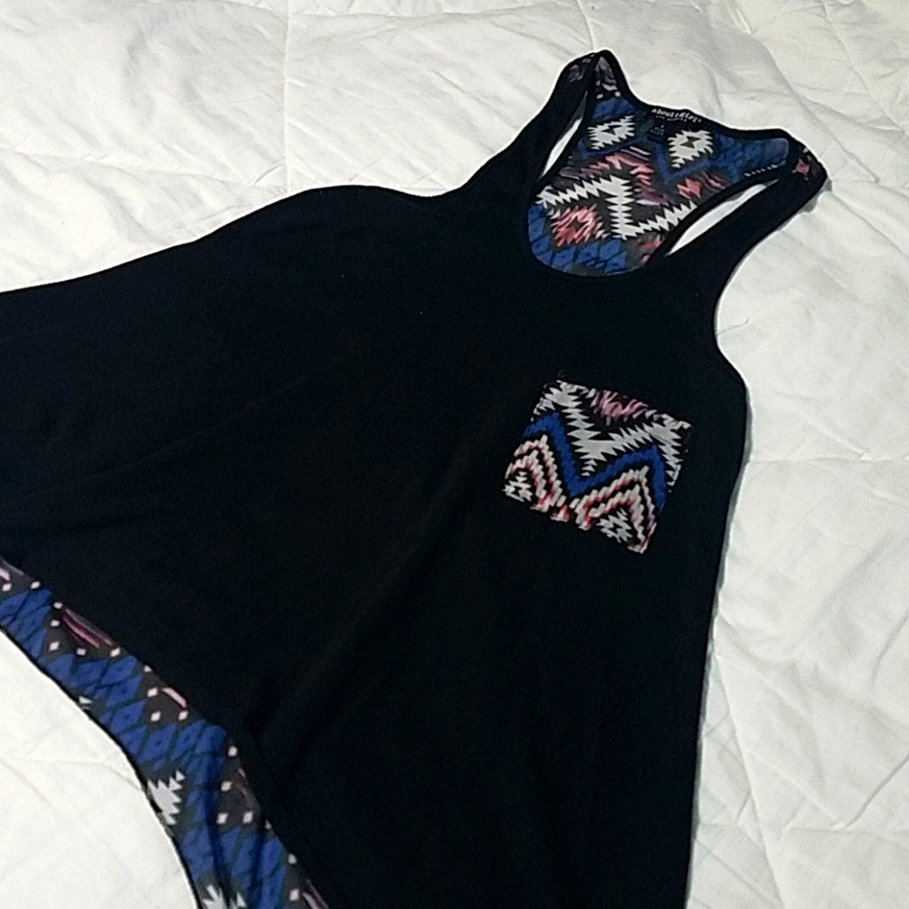 Black Tank w/ sheer pattern back